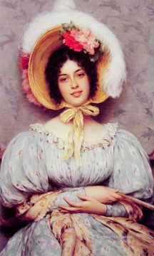  lady Oil Painting - A Viennese Beauty lady Eugene de Blaas